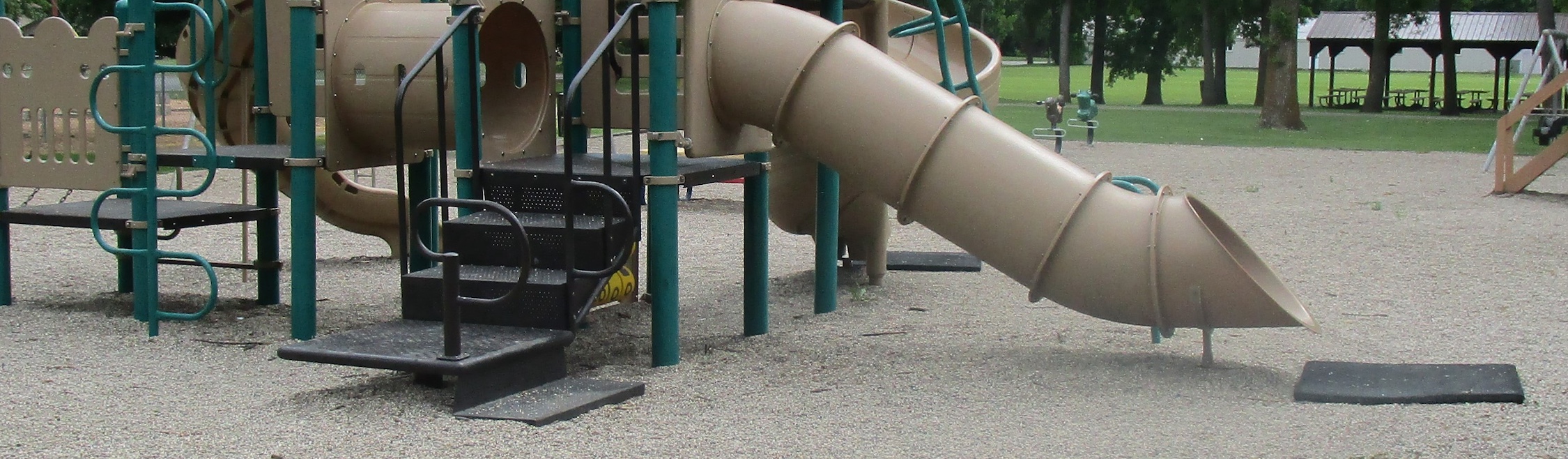 Playground slides.