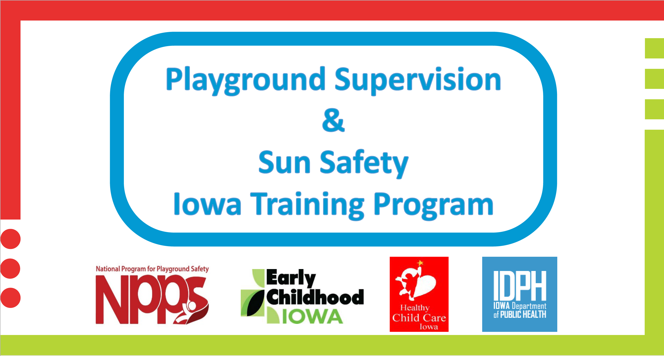 Train-the-trainer and sun safety logo